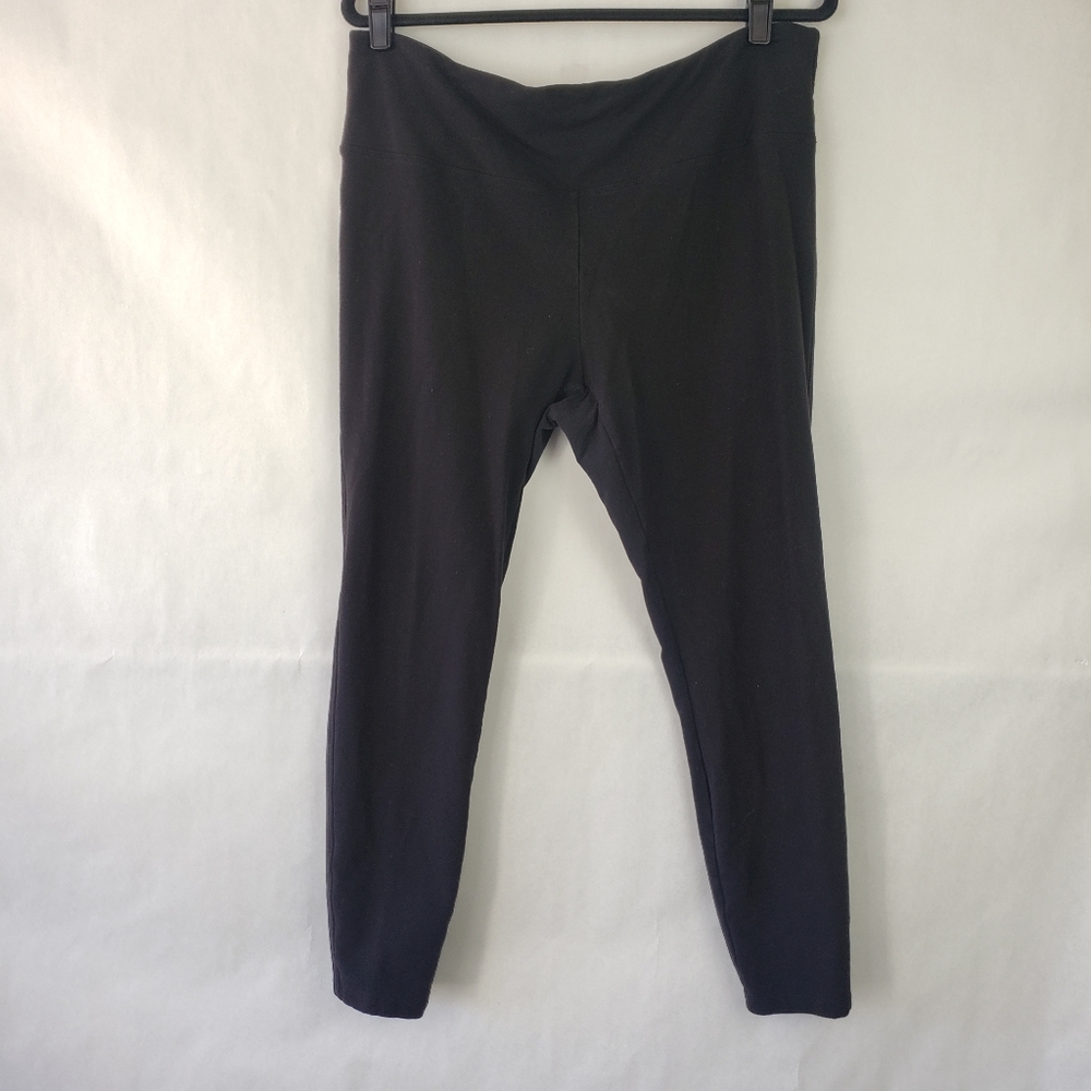 Max mia Womens Leggings Cropped Terry Cloth high waisted black size XXL